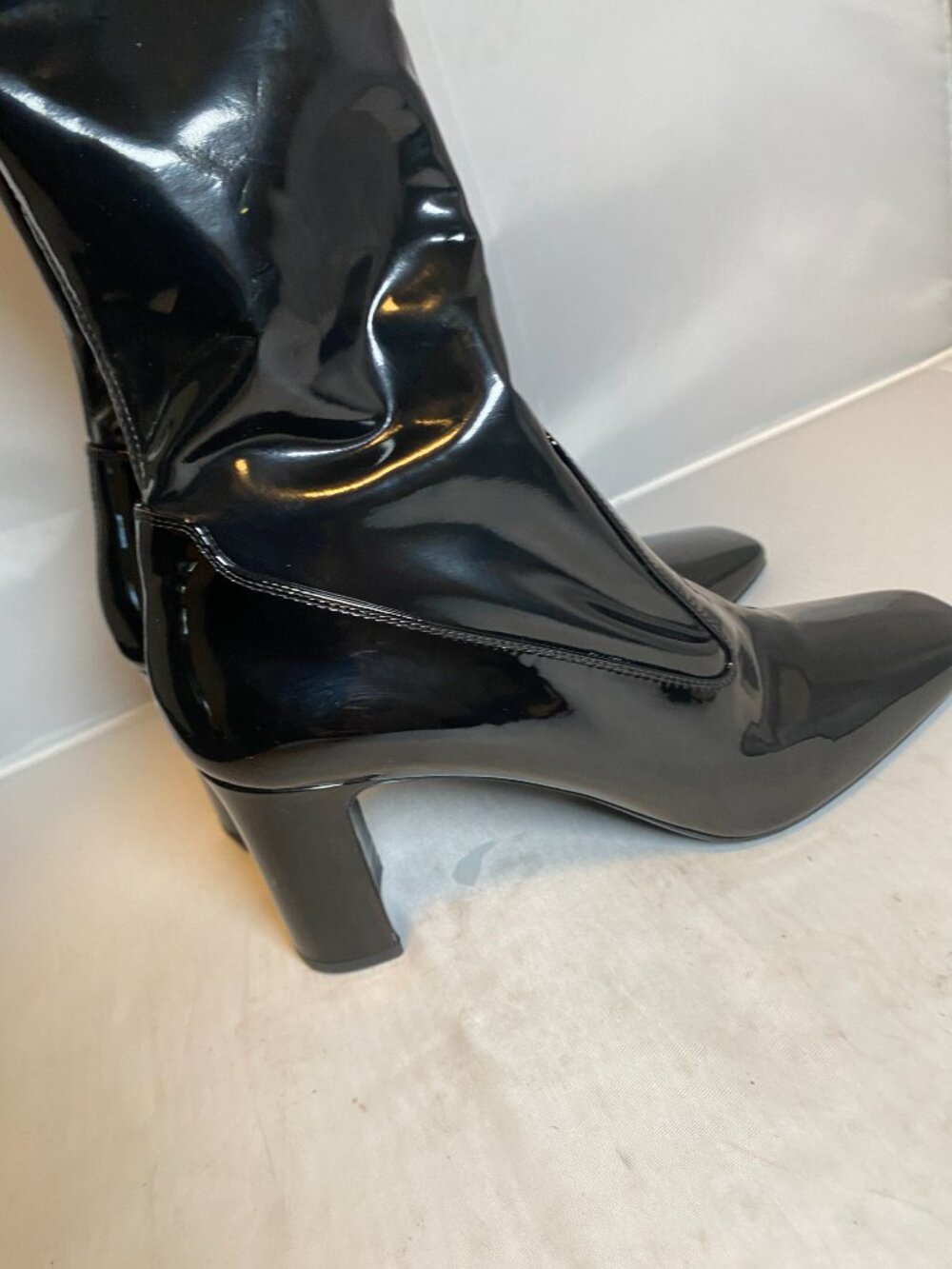 Saint Laurent Elle patent leather Boots 40.5 - Picture 7 of 8